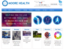 Tablet Screenshot of moorehealth.com.au